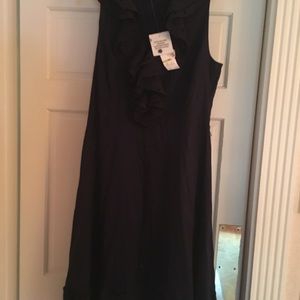 NWT Jones NY navy eyelet ruffle dress